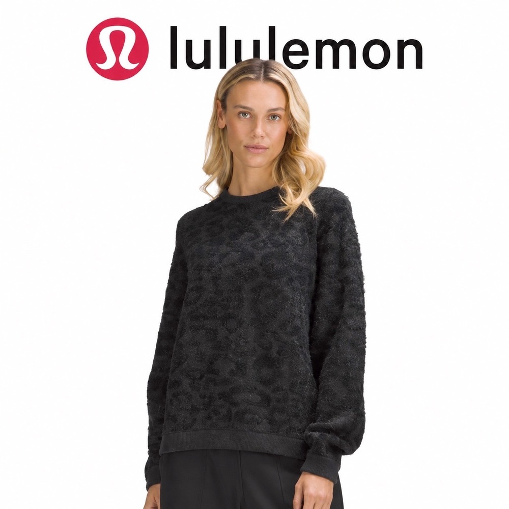 Lululemon Black Wool-Blend Jacquard Sweater